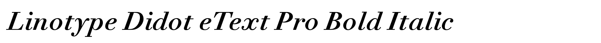 Linotype Didot eText Pro Bold Italic image